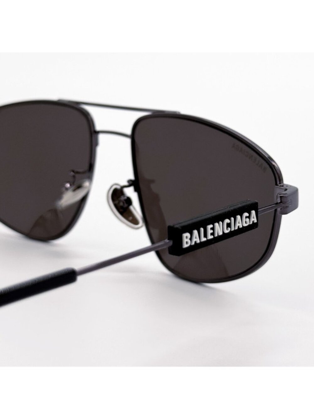 NEW BALENCIAGA BB0115S 001 SUNGLASSES BLACK PILOT UNISEX EYEWEAR BALENCIAGA - Picture 6 of 11